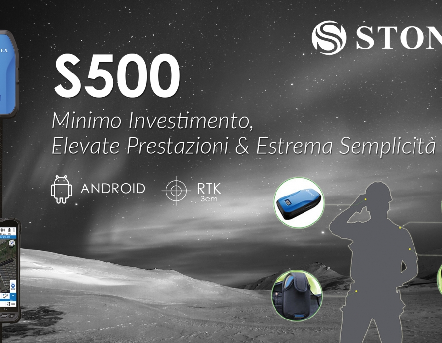 Nuovo Ricevitore GNSS Stonex S500 RTK: minimo investimento, elevate prestazioni ed estrema semplicità