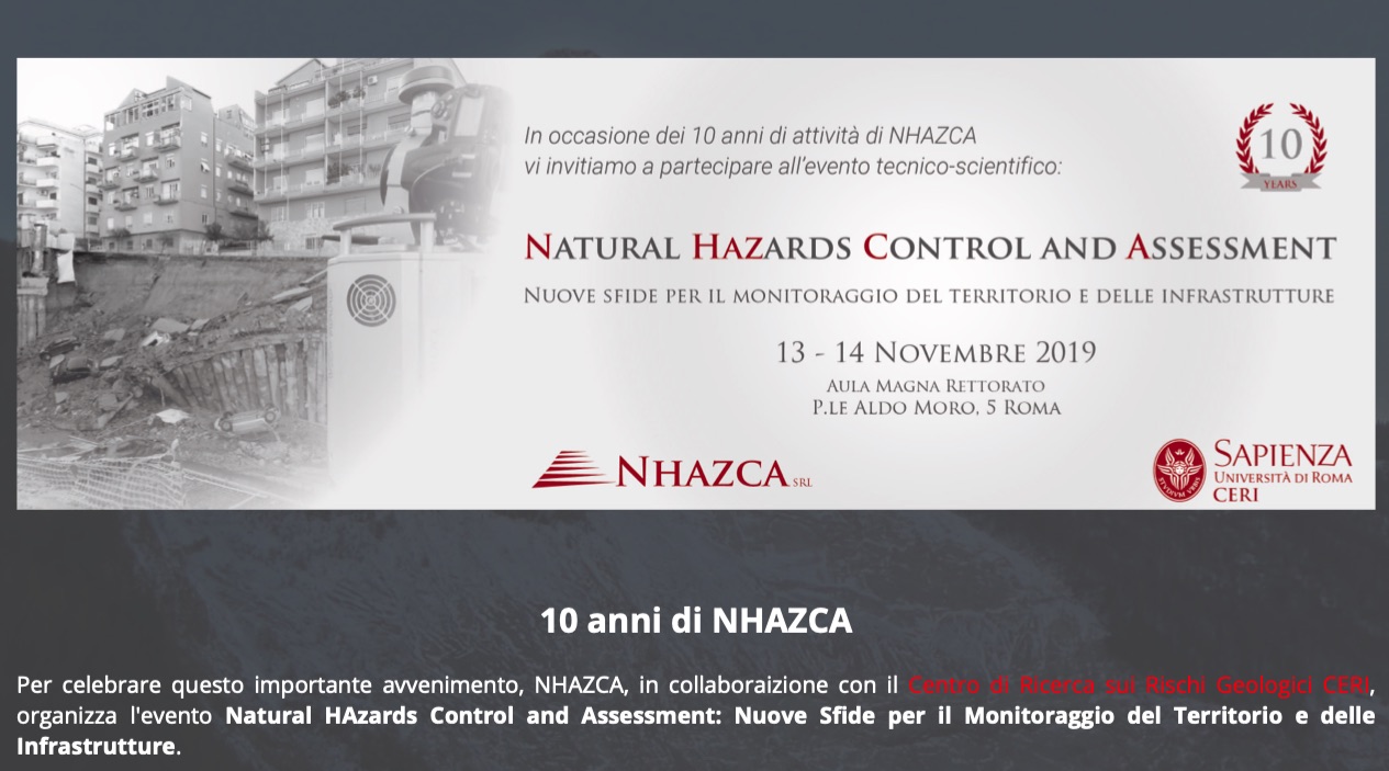 Natural HAzards Control and Assessment: Nuove Sfide per il Monitoraggio del Territorio e delle Infrastrutture