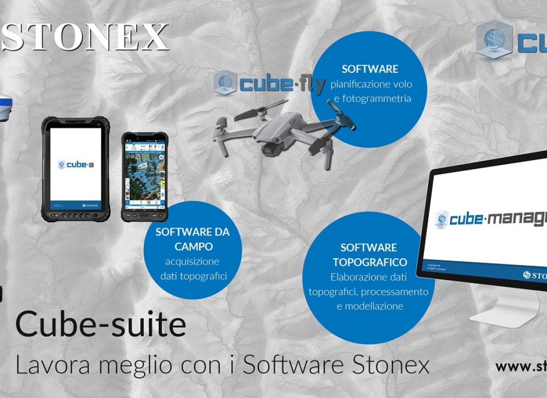 Stonex Cube-suite: Lavora meglio con i Software Stonex