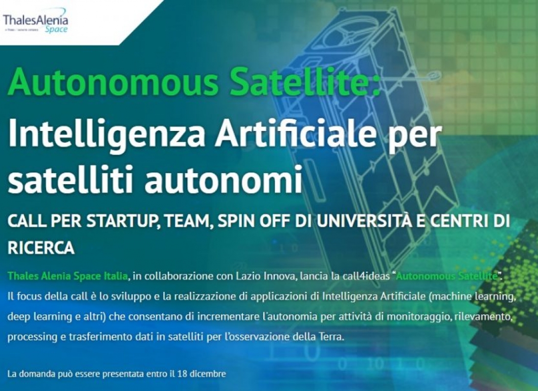 Open Innovation Challenge: Intelligenza Artificiale per satelliti autonomi