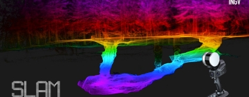 Stonex SLAM utilizzato per la mappatura di un tunnel di lava sull’Etna