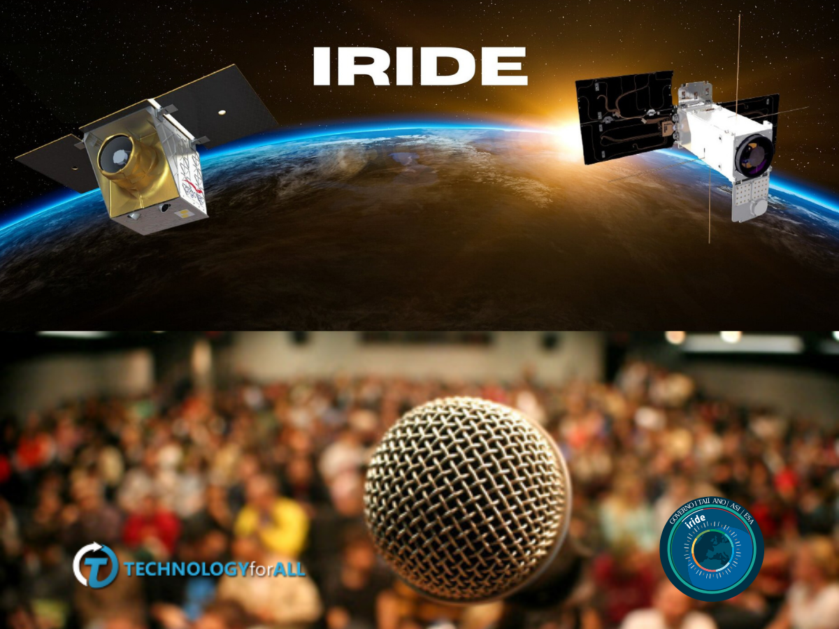 I Prodotti Geospaziali del Sistema IRIDE al TECHNOLOGYforALL | 8 il prossimo 14 novembre