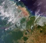 ESA - Immagine della settimana:  Il pennacchio del Rio delle Amazzoni (01 aprile 2024)