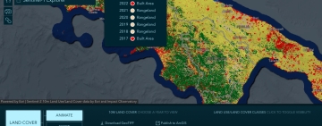 Il recente aggiornamento della mappa di copertura del suolo ESRI 10m