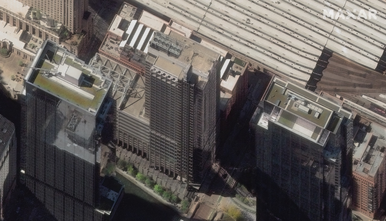 Maxar WorldView-3 HD image of HERE’s Chicago office on October 6, 2024. (Photo: Maxar Intelligence)