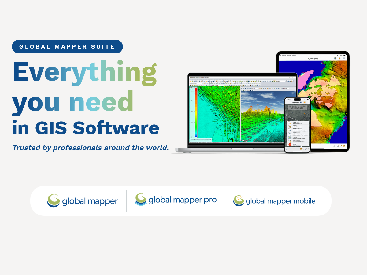 Global Mapper: il software GIS che permette di visualizzare una grande quantità di formati