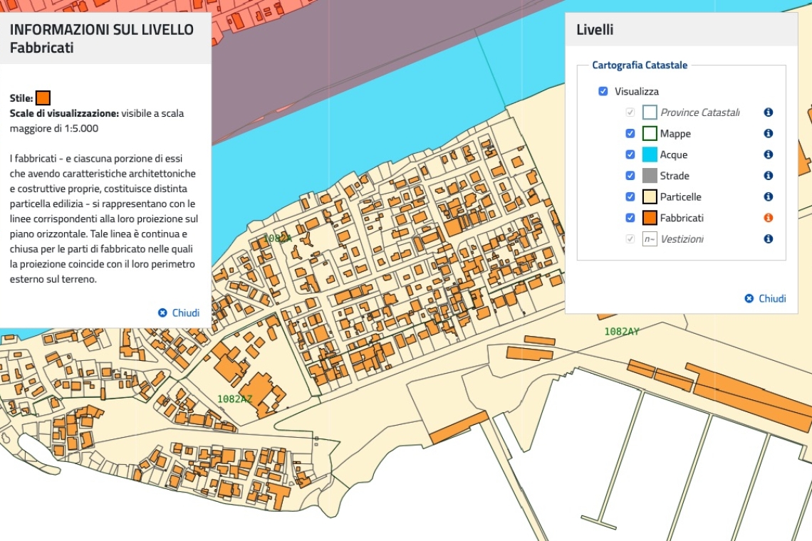 CARTOGRAFIA CATASTALE - ITALIA disponibile per il download, ma mancano i fabbricati