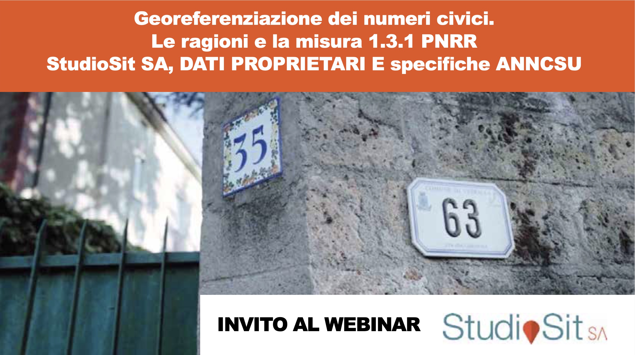 Georeferenziazione dei numeri civici. Le ragioni e la misura 1.3.1 PNRR.