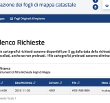Nuovi servizi digitali catastali: fogli di mappa liberamente scaricabili in vari formati